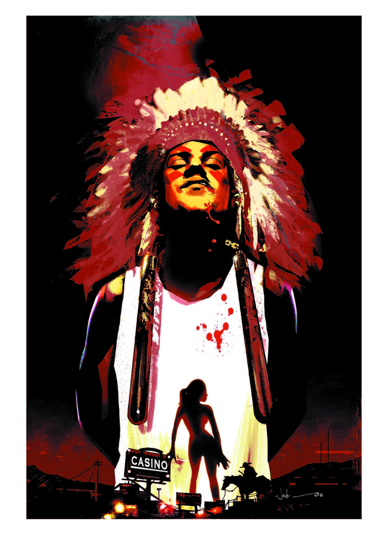Cover art for Vertigo Comic’s “Scalped”. Photo provided by Insight Editions from The Art of Jock. © Mondo Tees, LLC 2016. All rights reserved.